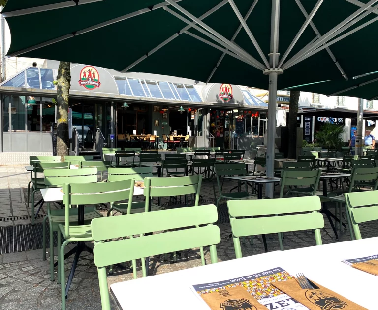 Terrasse à privatiser dans les salons des 3 Brasseurs Reims Centre